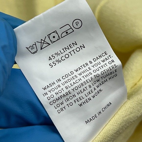 Peppermayo Adrienne Linen Maxi Dress Women's 0 Yellow Lemon Halter Open Back Fun - Picture 8 of 11